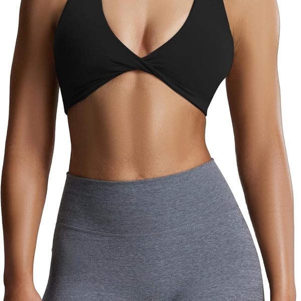 Women Workout Sports Bras Fitness  Low Impact Bra Yoga Crop Tank
